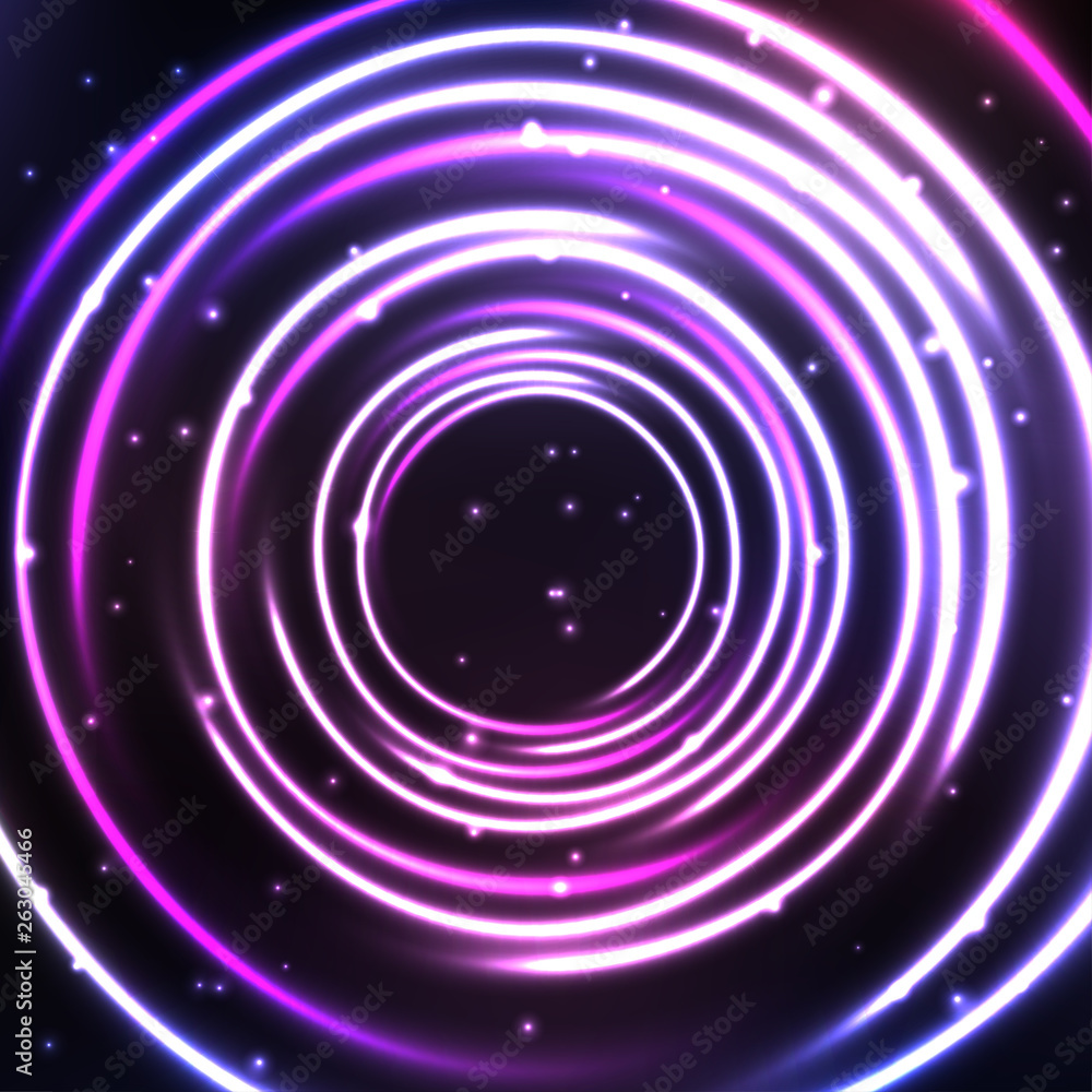 Naklejka premium Shiny cosmic circles