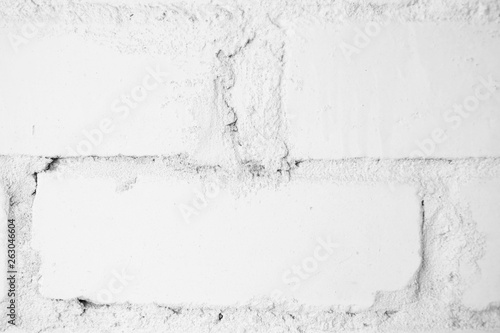 Abstract texture background, white painted brick wall.