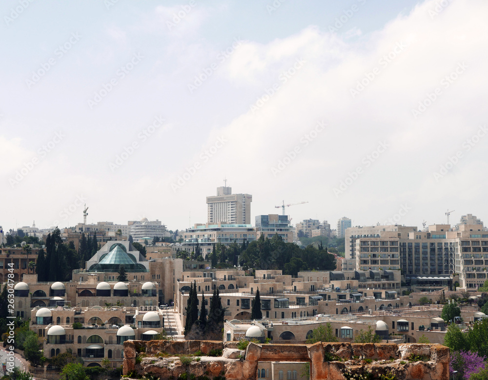 panorama della città di Gerusalemme dall'alto