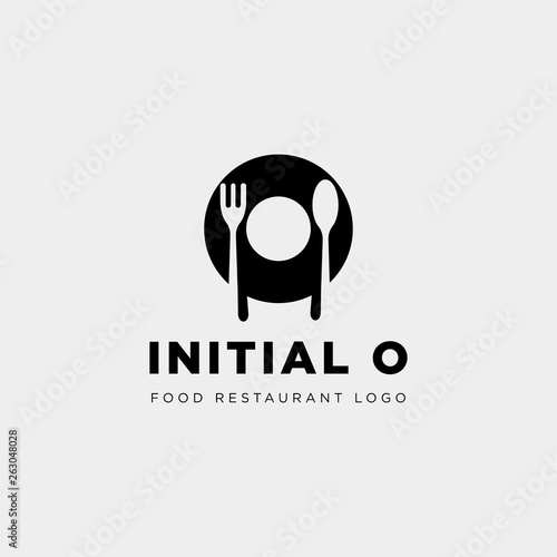 initial o food equipment simple logo template vector icon abstract