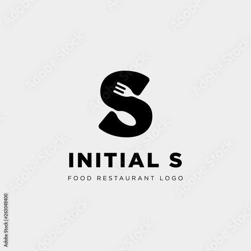 initial s food equipment simple logo template vector icon abstract