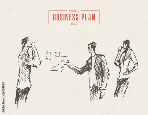 Business people meeting planning teamwork a vector