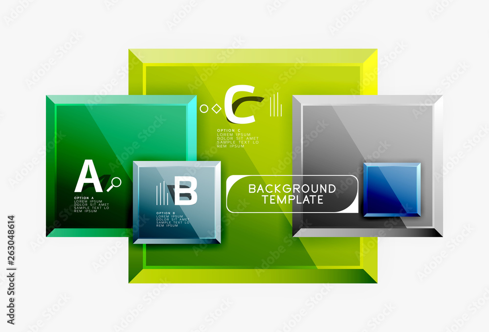 Geometrical design squares abstract banner, glossy shiny effects Geometrical design squares abstract banner, glossy shiny effects