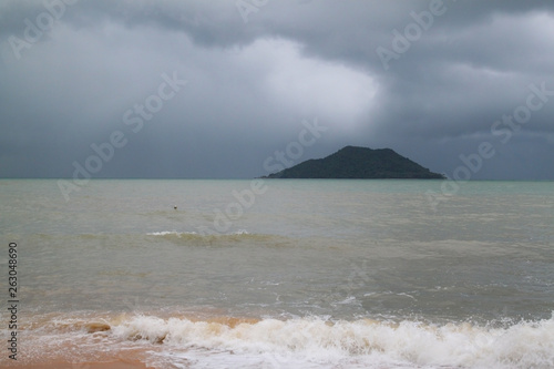 The Storm on tropical in the sea at thailand