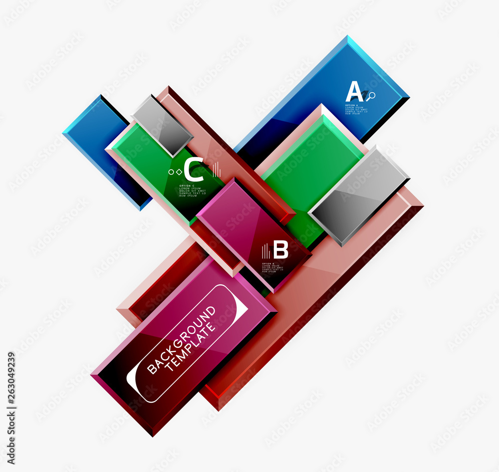 Geometrical design squares abstract banner, glossy shiny effects Geometrical design squares abstract banner, glossy shiny effects