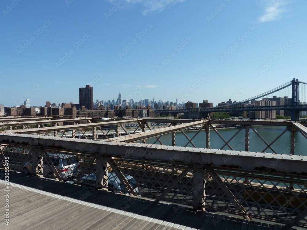 New York City skyline from the Brooklyn Bridge