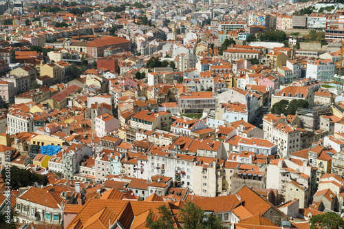 Aerial View Of Lisbon City Rooftops In Portugal © radub85