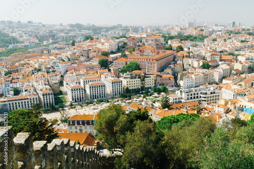Aerial View Of Lisbon City Rooftops In Portugal © radub85