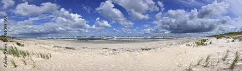 Panorama - Morze Bałtyckie - Plaża - mierzeja wiślana