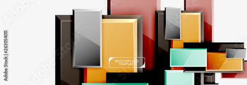 Minimal square banner abstract background