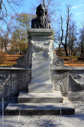 Jean Paul Monument in English Park in Meiningen, Germany photo