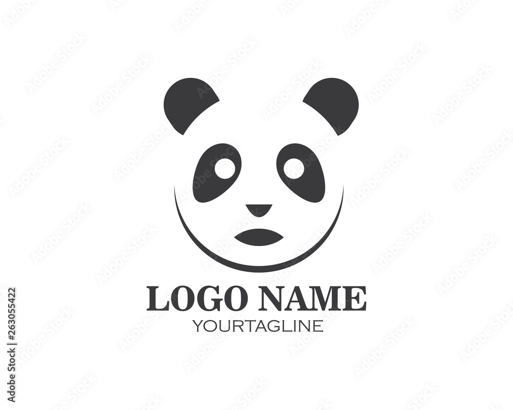 panda ilustration logo vector icon panda ilustration logo vector icon