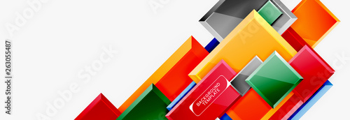 Minimal square banner abstract background