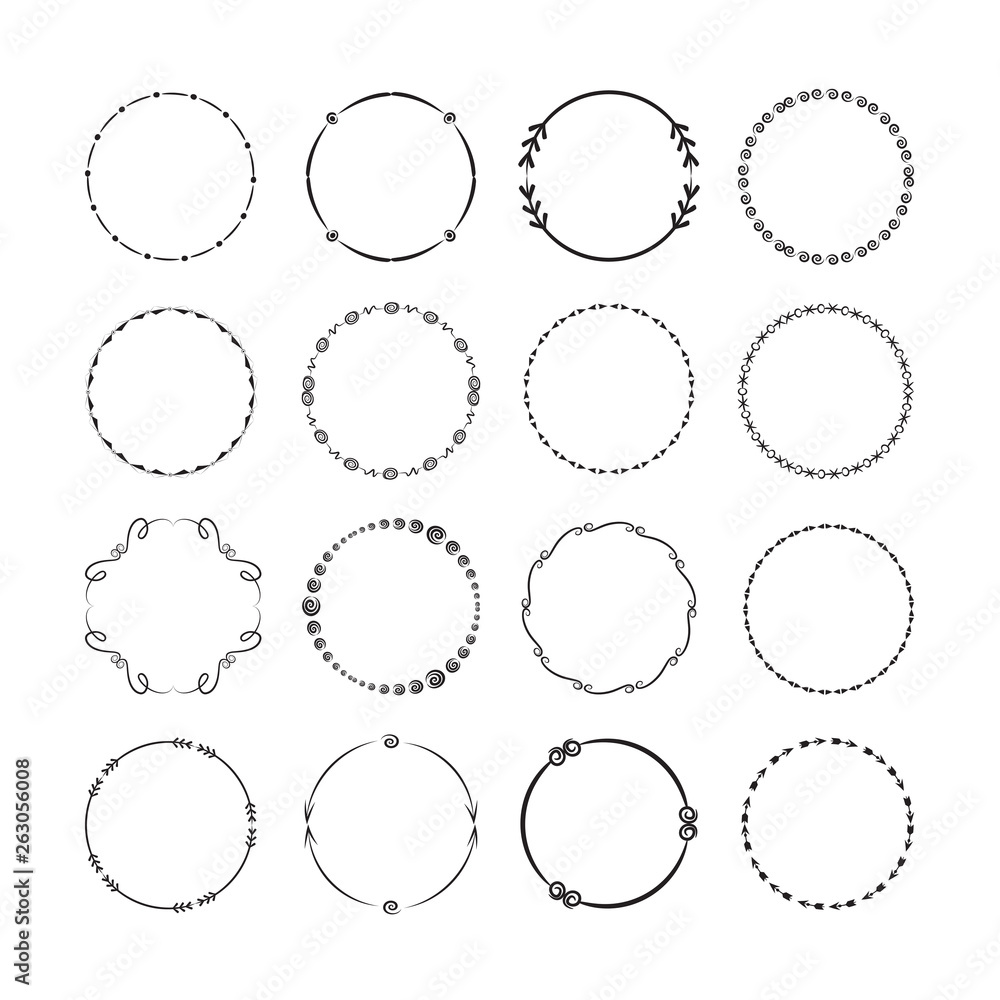 hand drawn circle decoration borders, frames hand drawn circle decoration borders, frames