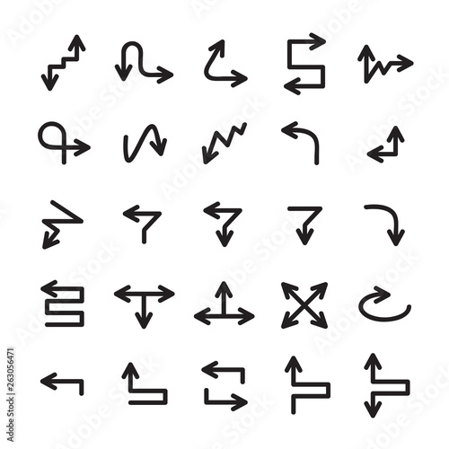 arrow icons set