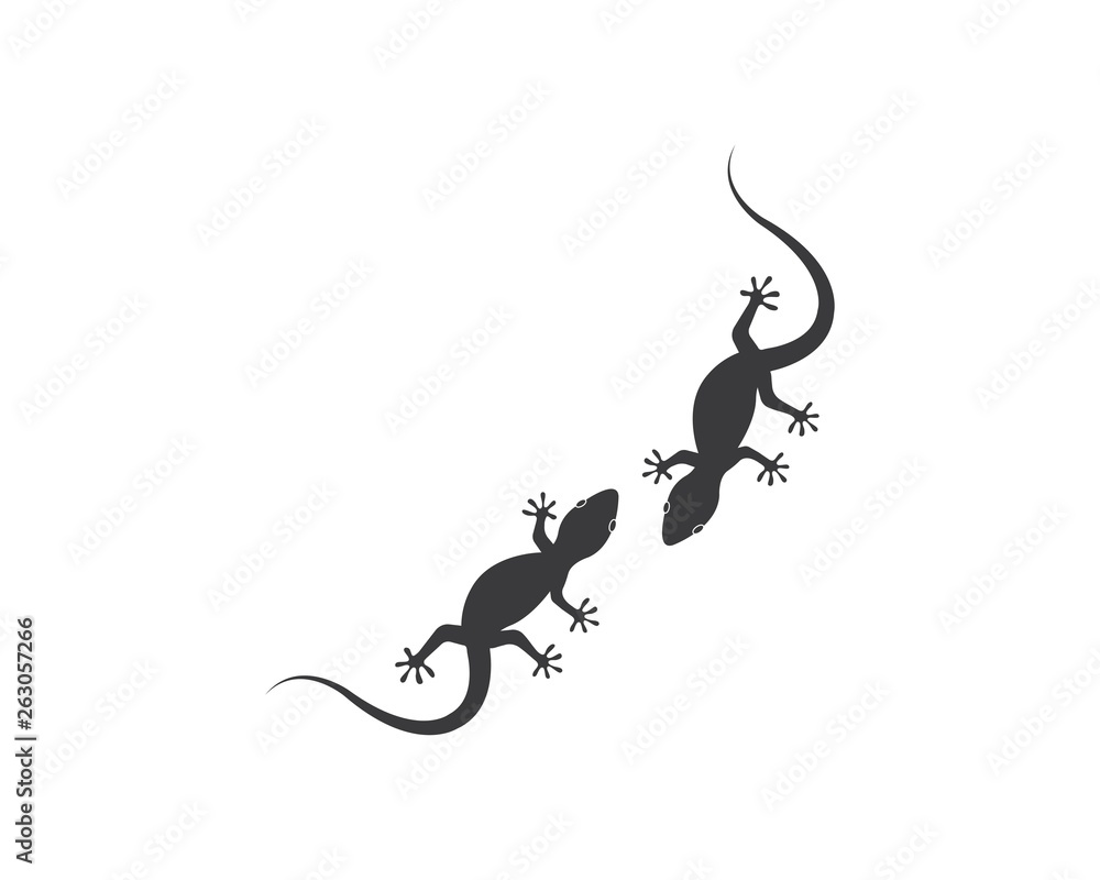 Obraz premium Lizard vector illustration logo