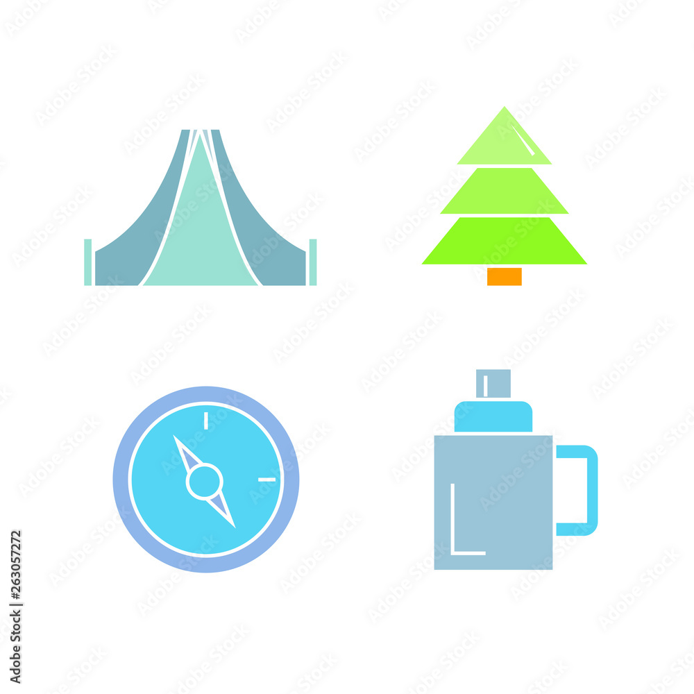 camping and outdoor collection icons camping and outdoor collection icons