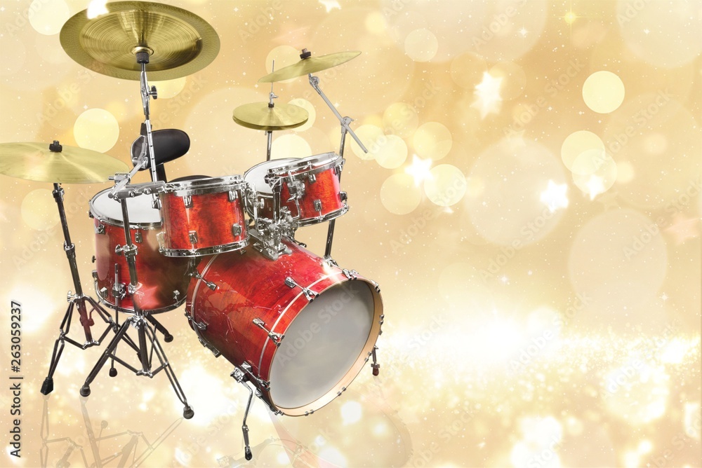 Drum Kit Isolated on White Background Drum Kit Isolated on White Background