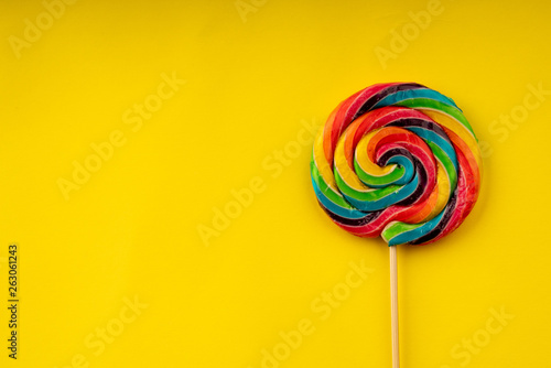 colorful lollipop isolated 
