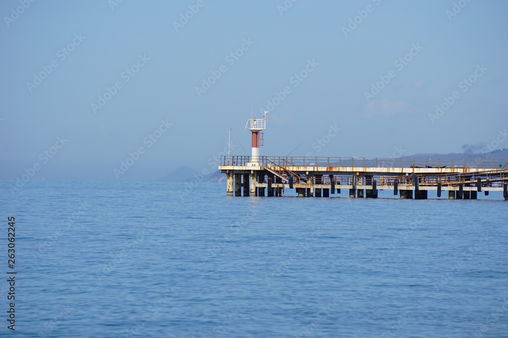 lighthouse and pier lighthouse and pier