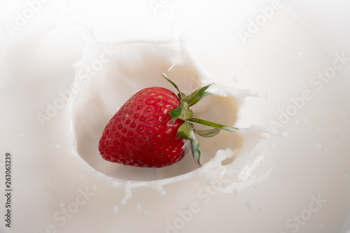 Strawberry and milk