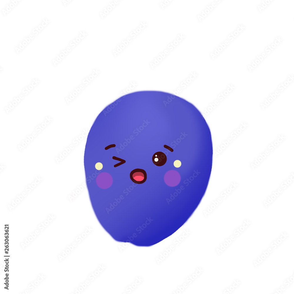 Kavai Plum. Cute Plume on a white background. Cheerful, funny edible character. Funny fruits are perfect for book design, menu, prints for clothing, fabrics, mugs, plates, napkins, for fun cards. Kavai Plum. Cute Plume on a white background. Cheerful, funny edible character. Funny fruits are perfect for book design, menu, prints for clothing, fabrics, mugs, plates, napkins, for fun cards.