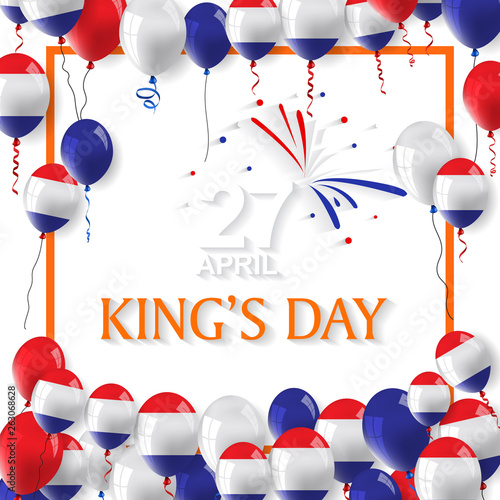 King's Day Celebrate Vector Design - King's Birthday in the Netherlands.