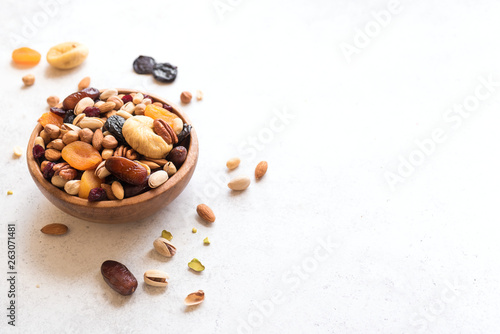 Mixed nuts and dried fruits