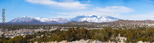 Stock panoramic image mountain range with snow © Felix Mizioznikov