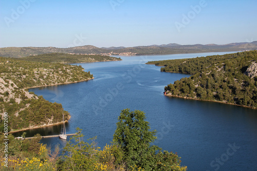 River KRKA in Croatia near the town of Skradin