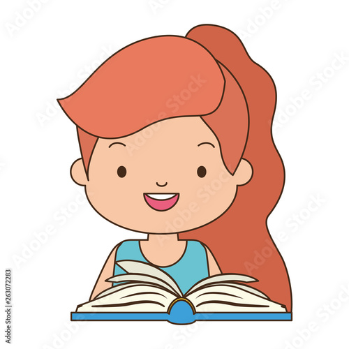 cute girl with book photo