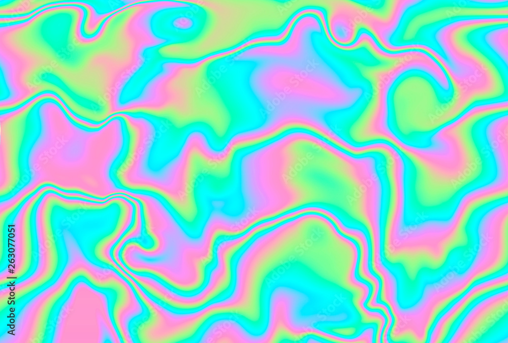 abstract vaporwave style holographic background with glitched neon acid stains
