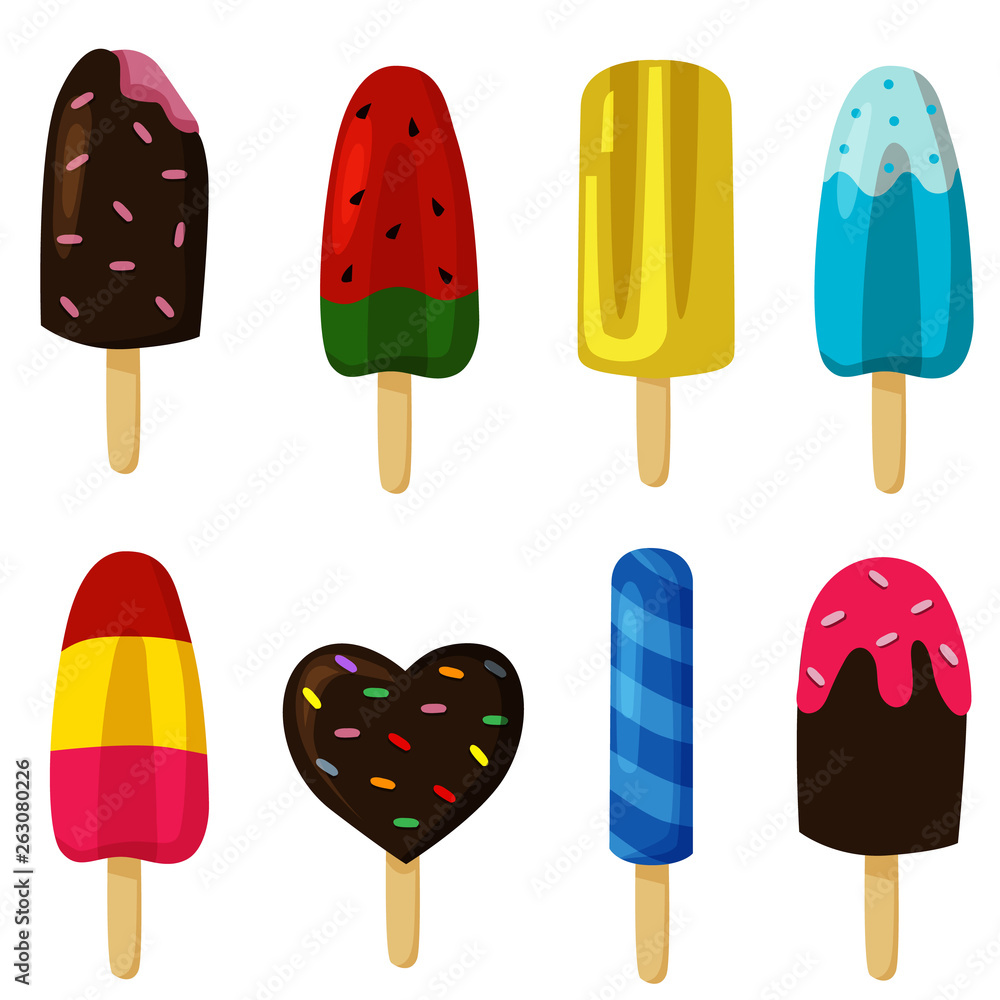 popsicle collection element set popsicle collection element set
