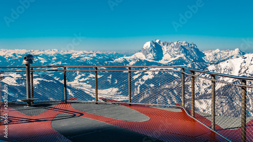 Beautiful alpine winter view at the famous Steinplatte-Waidring-Tyrol-Austria photo