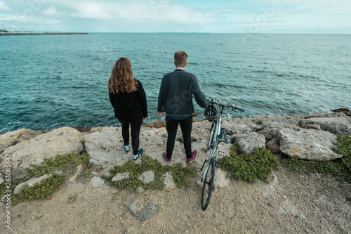 young couple at the harbour