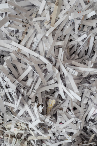 strips of shredded pieces of paper as background