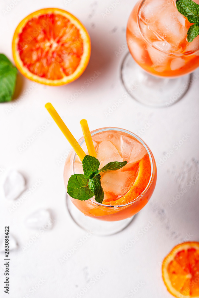 Aperol spritz, Italian cocktail with orange Aperol spritz, Italian cocktail with orange