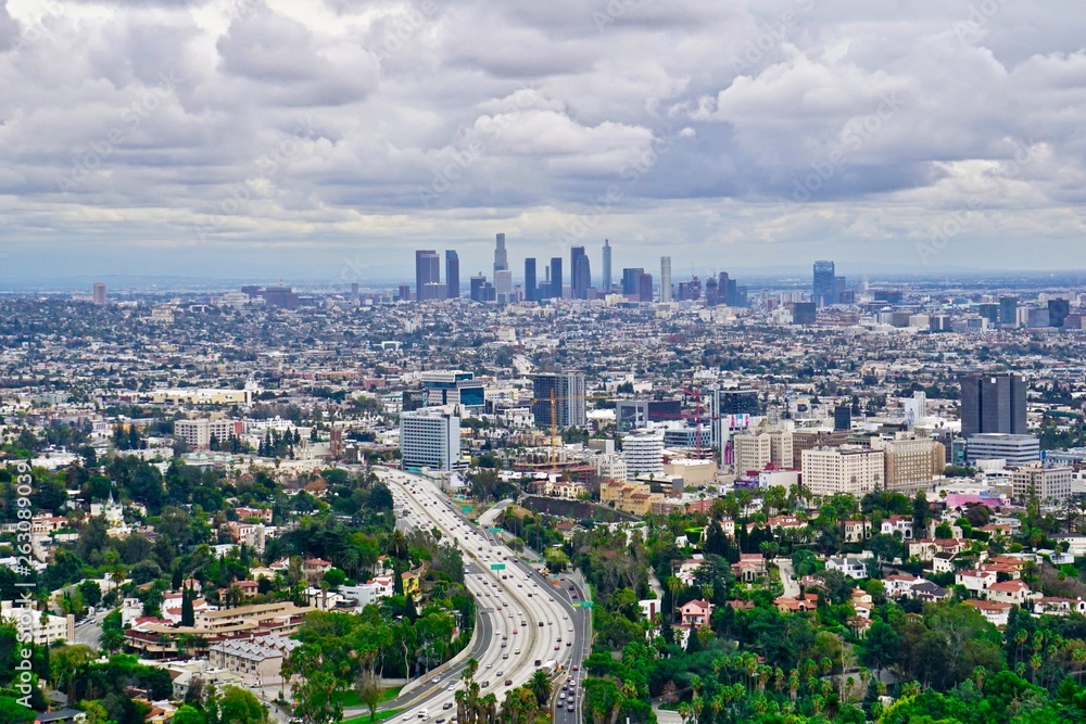  aerial view of Los Angeles