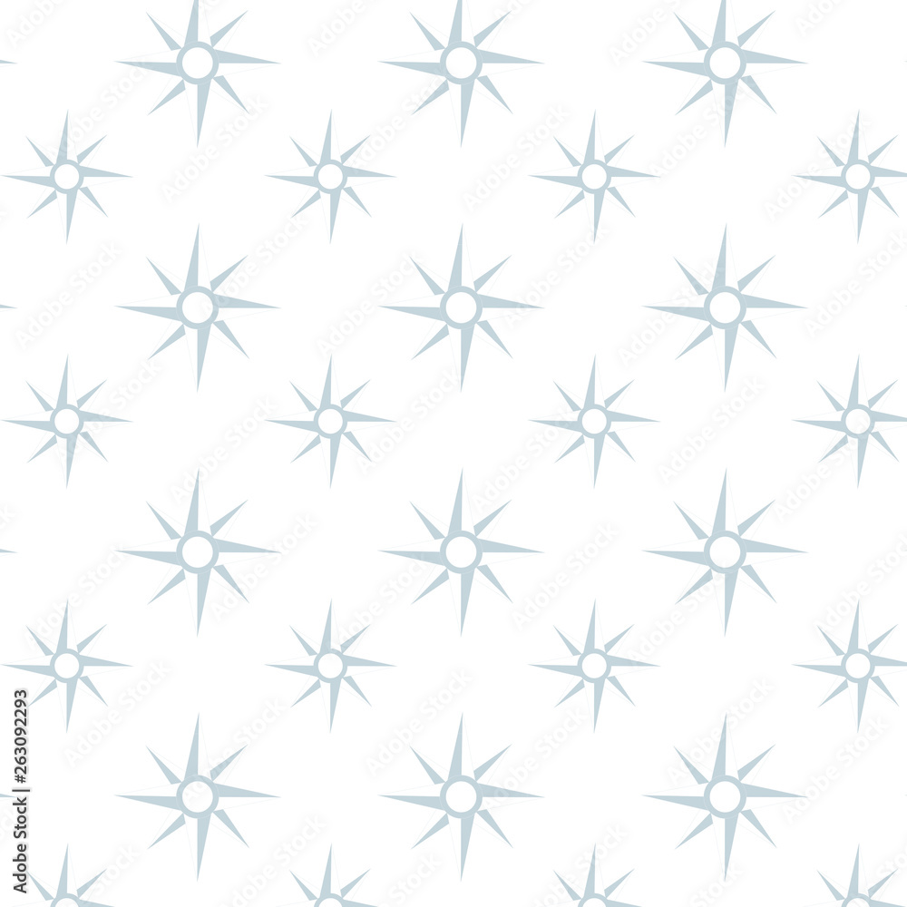 Simple compass vector pattern in light blue and white background Simple compass vector pattern in light blue and white background