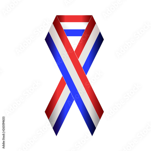 French flag in ribbon design