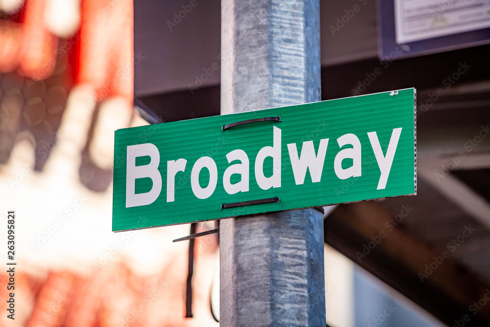 New York City green street signs midtown