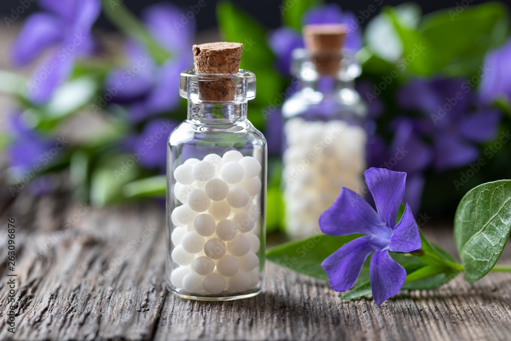 Two bottles of vinca minor homeopathic remedy Two bottles of vinca minor homeopathic remedy