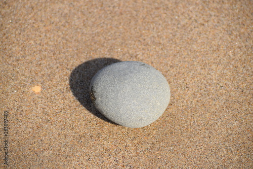 Photography stones on the sand