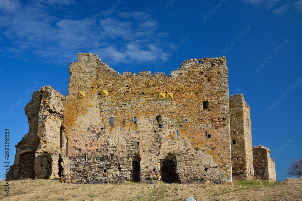 Ruins of the medieval citadel. Toolse, Estonia.