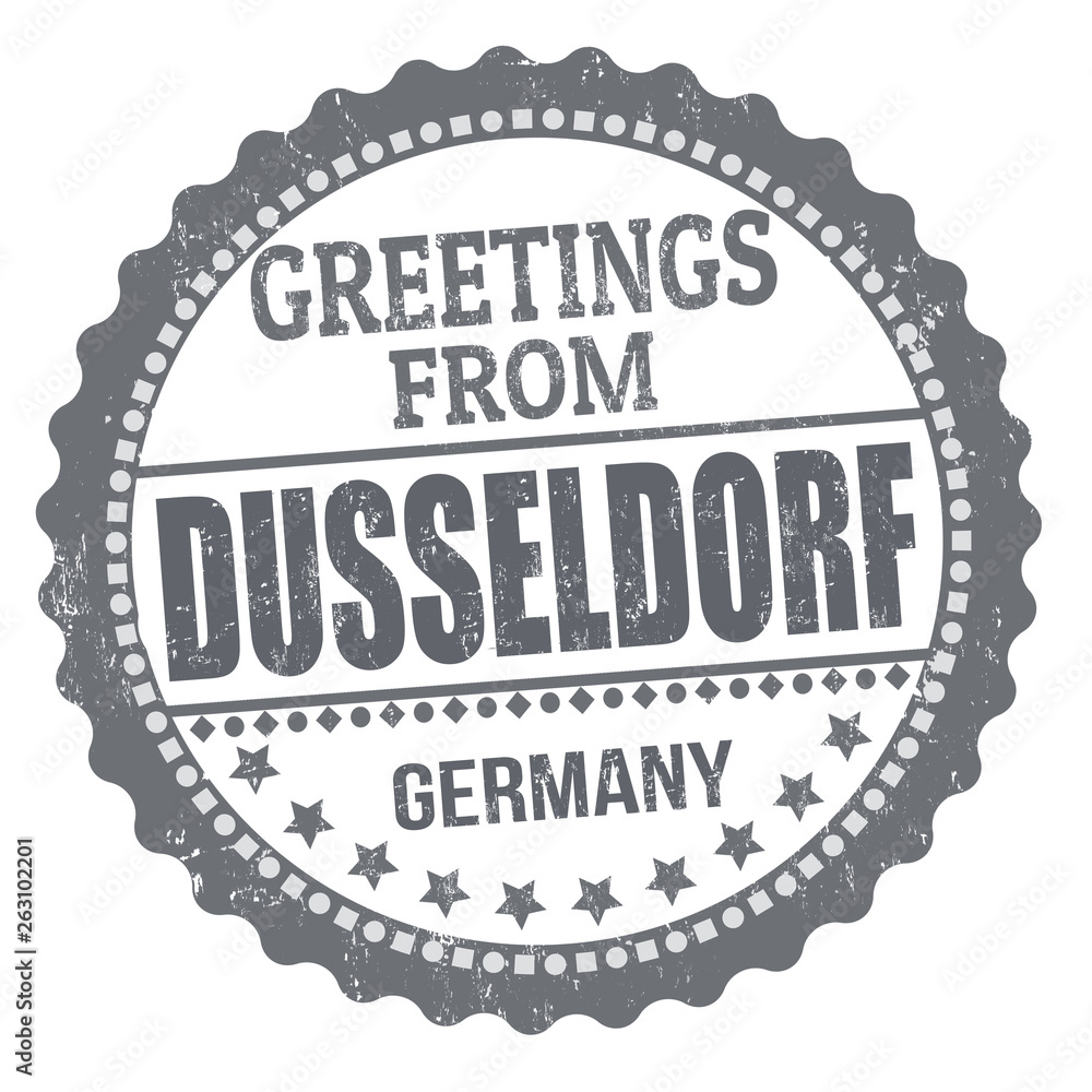 Greetings from Dusseldorf sign or stamp Greetings from Dusseldorf sign or stamp
