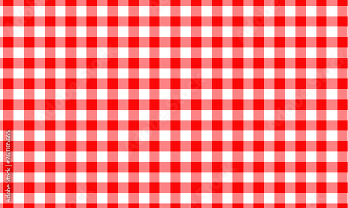 Red Gingham seamless pattern. Texture from rhombus/squares for - plaid, tablecloths, clothes, shirts, dresses, paper, bedding, blankets, quilts and other textile products. 