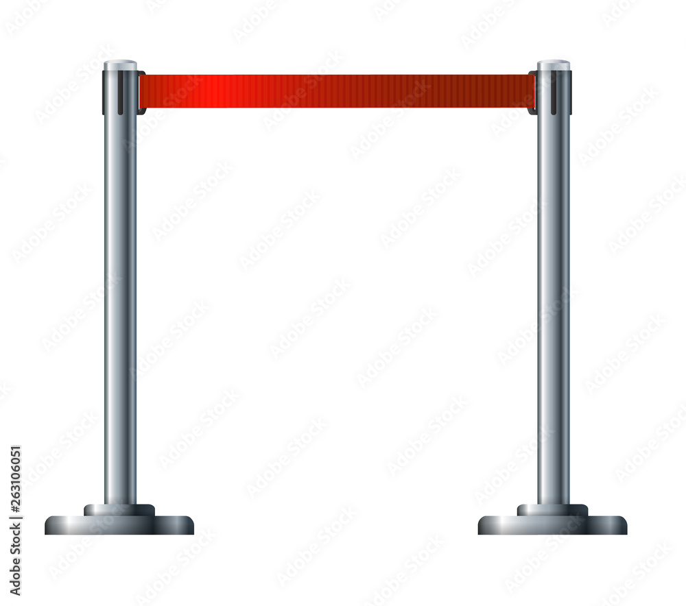 Barrier fence of the airport ticket offices.Organization of traffic and safety. Border of pedestrian zones of stations. Barrier fence of the airport ticket offices.Organization of traffic and safety. Border of pedestrian zones of stations.
