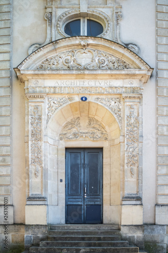 The entry of the Architecture building