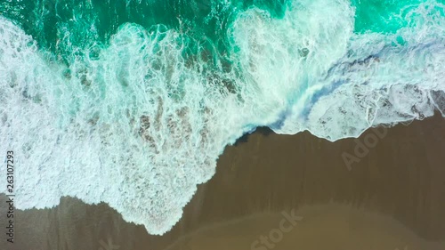Looping, loop background of turquoise waves overhead. Background, Shot on professional Sony Camera