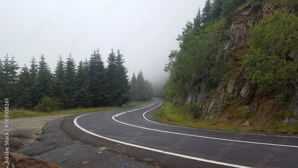 Transfagarasan mountain road in Romanian Carpathians, Romania